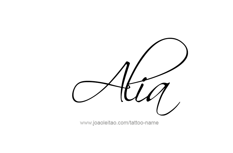 Tattoo Design  Name Alia   