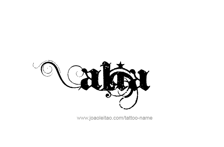 Tattoo Design  Name Alia   