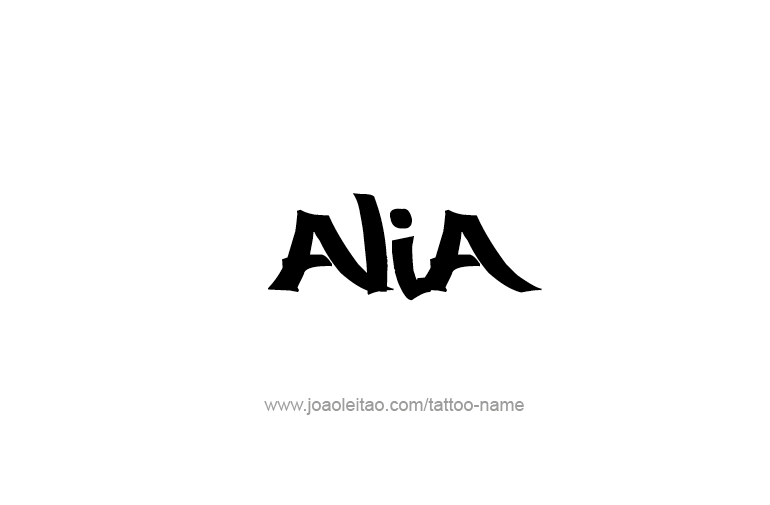 Tattoo Design  Name Alia   