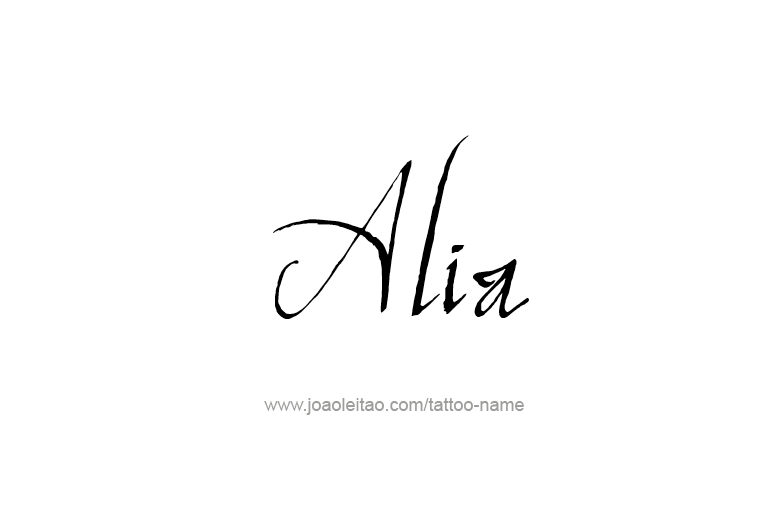 Tattoo Design  Name Alia   