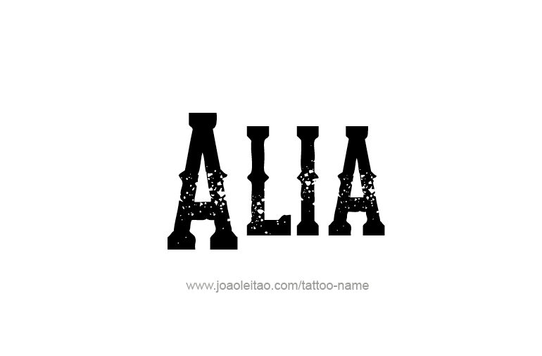 Tattoo Design  Name Alia   