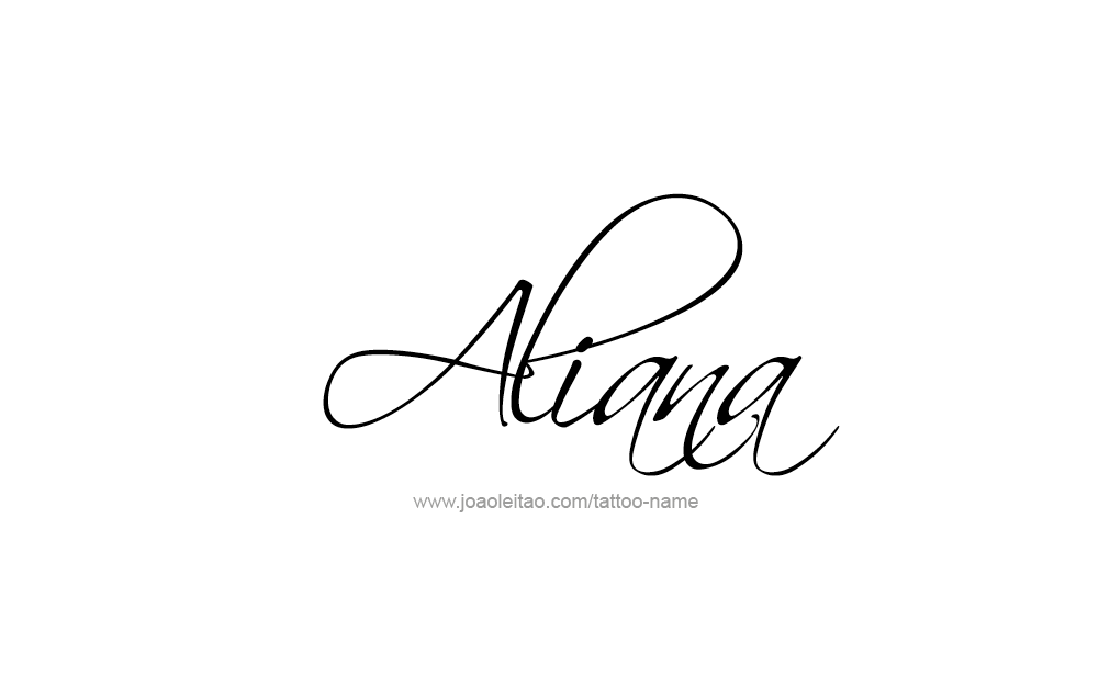 Tattoo Design  Name Aliana   