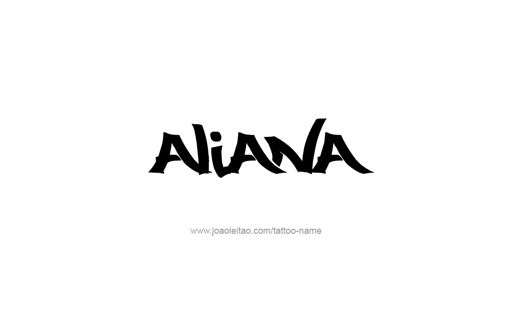 Tattoo Design  Name Aliana   