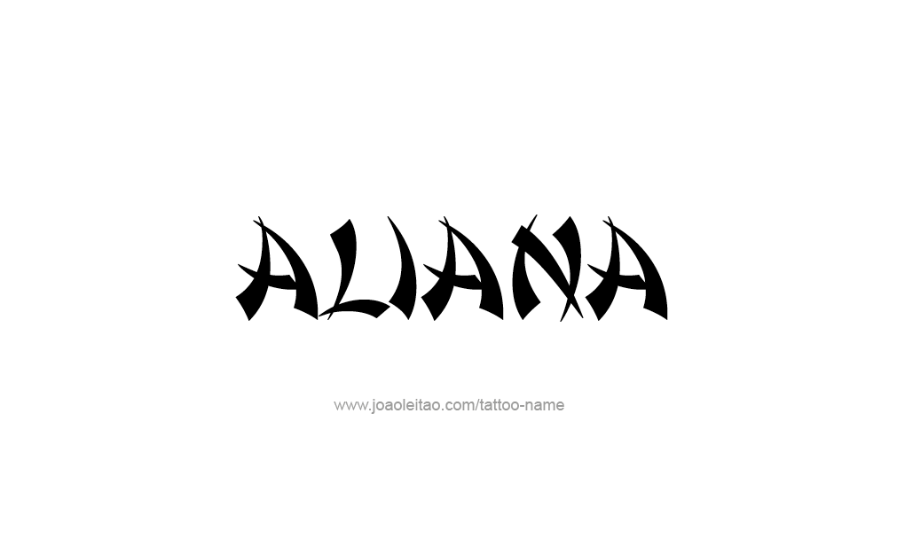 Tattoo Design  Name Aliana