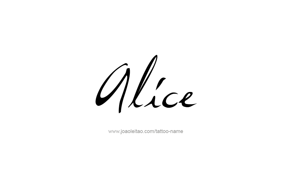 Tattoo Design  Name Alice   