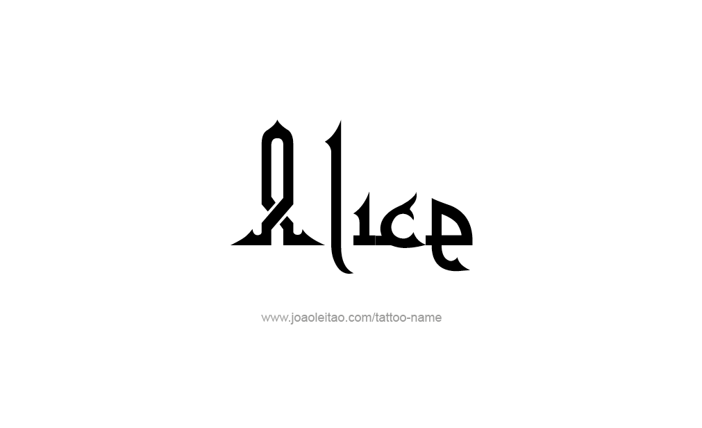 Tattoo Design  Name Alice   