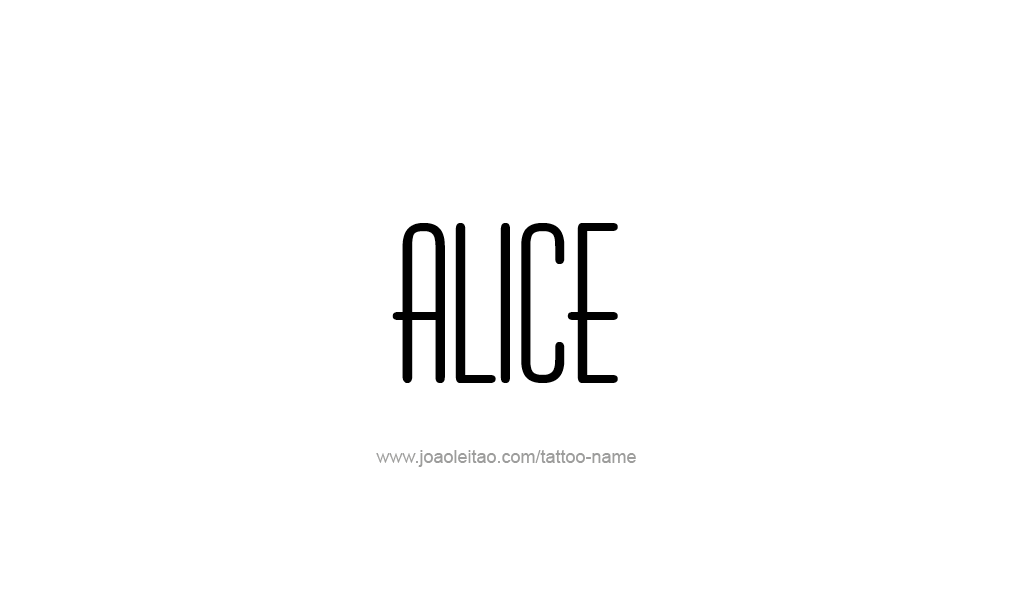 Tattoo Design  Name Alice   