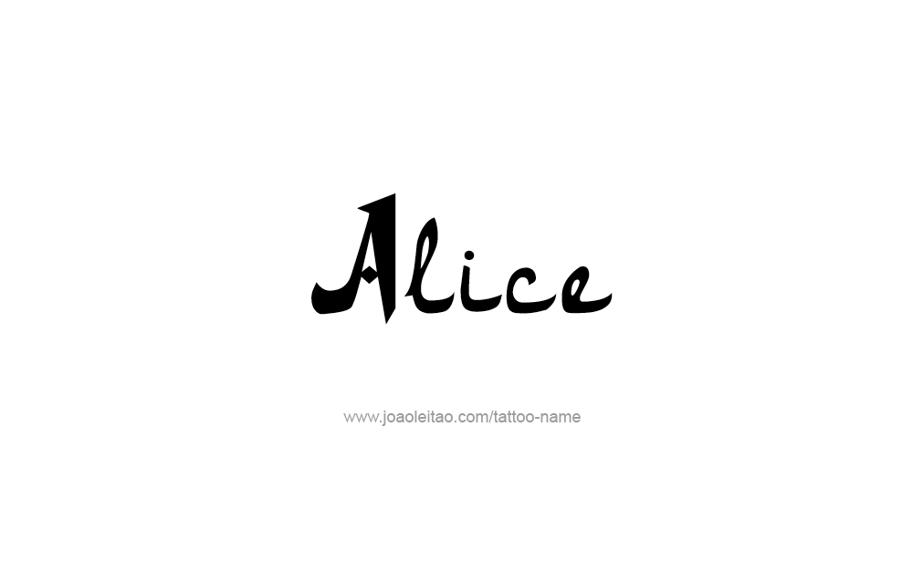 Tattoo Design  Name Alice   