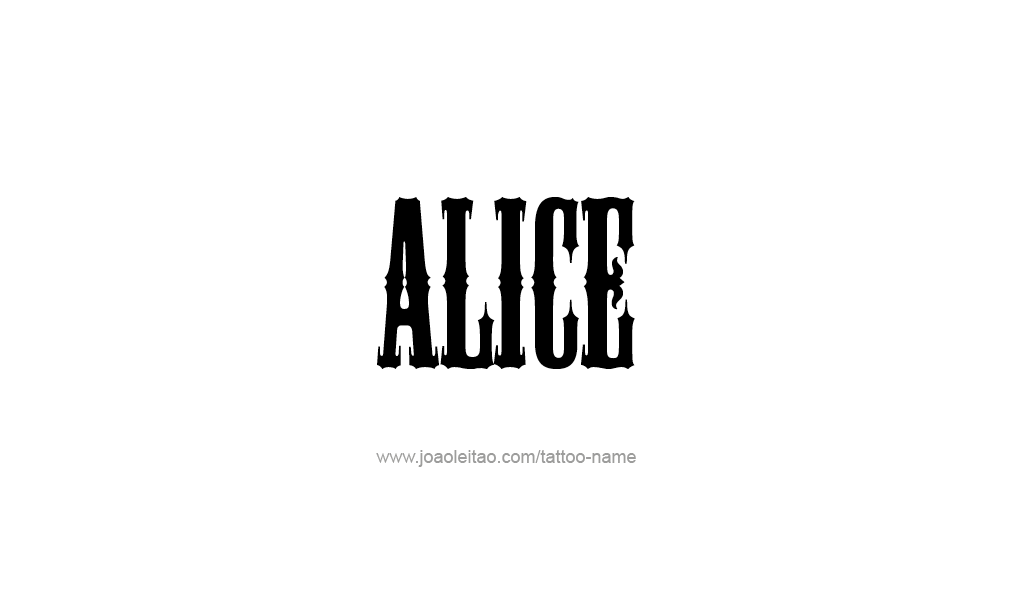 Tattoo Design  Name Alice   