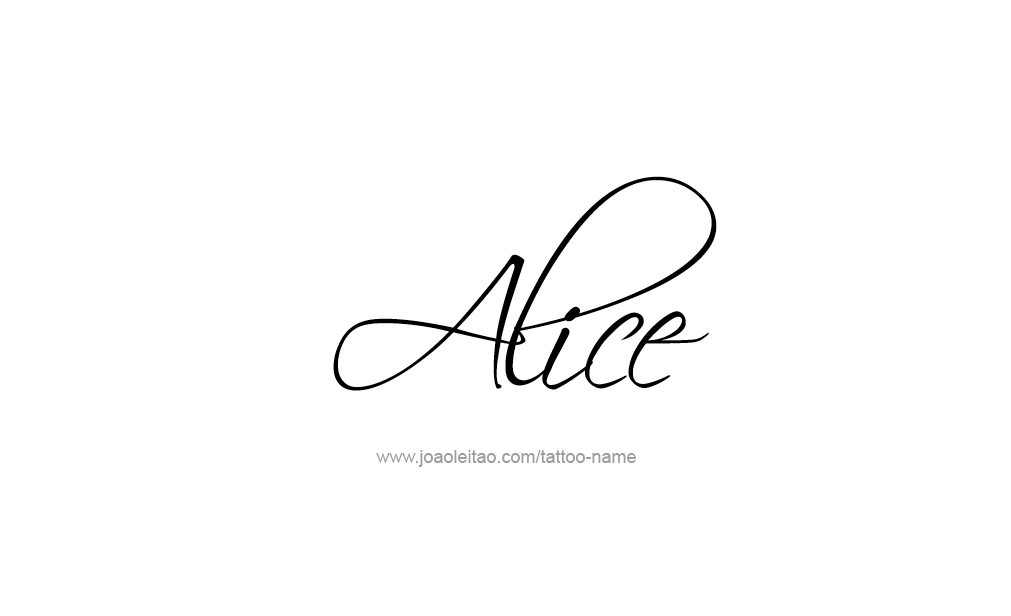 Alice Name Tattoo Designs