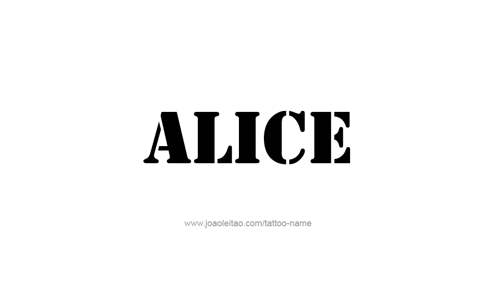 Tattoo Design  Name Alice   