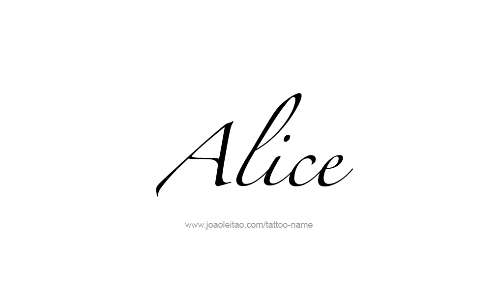 Tattoo Design  Name Alice   