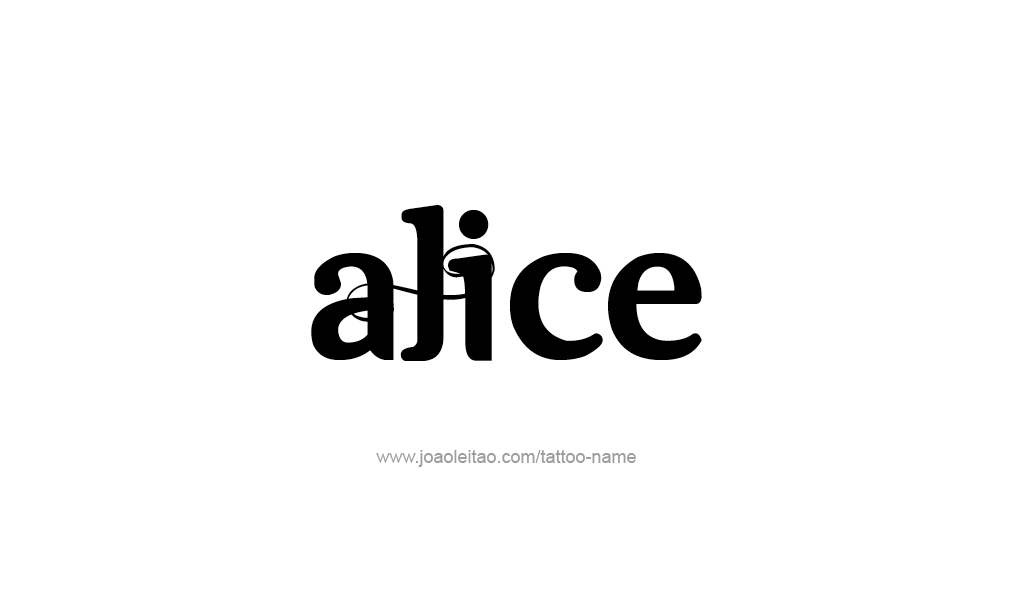 Tattoo Design  Name Alice   