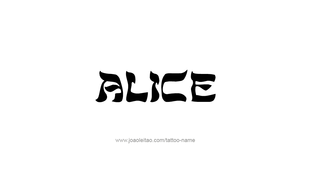 Tattoo Design  Name Alice   