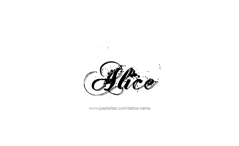 Tattoo Design  Name Alice   