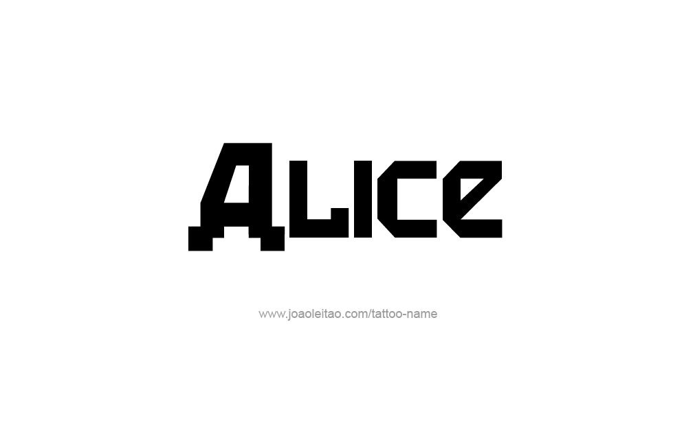 Tattoo Design  Name Alice   