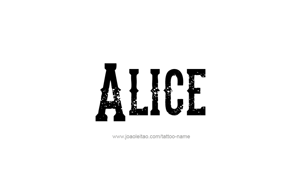 Tattoo Design  Name Alice   