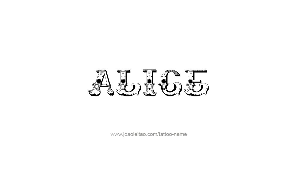 Tattoo Design  Name Alice   