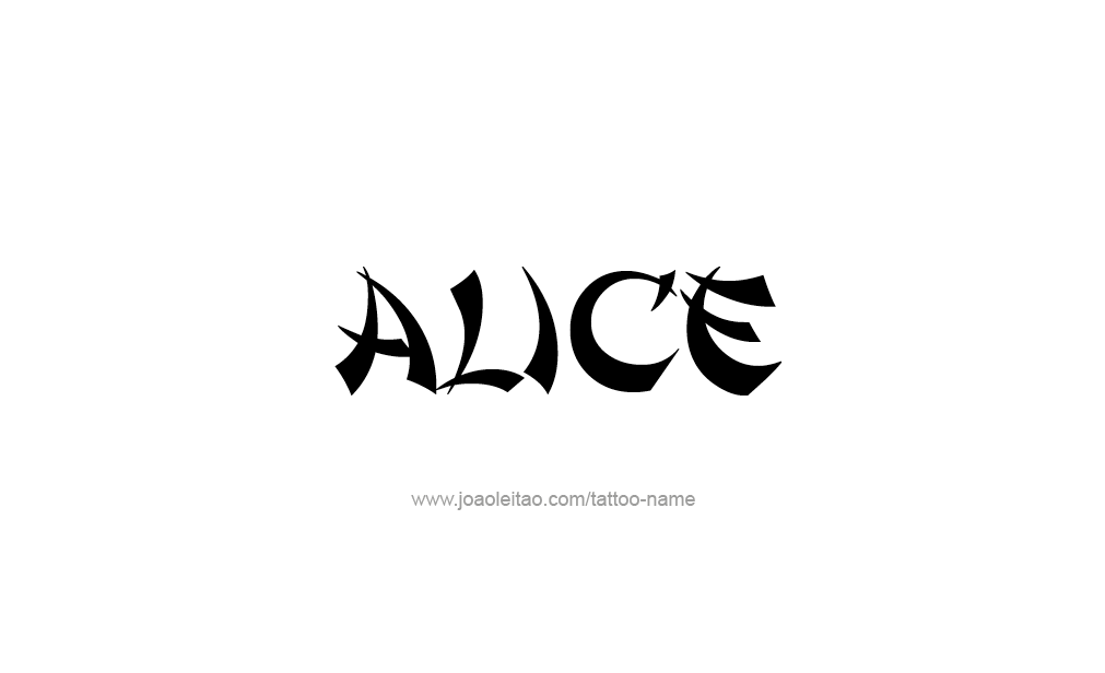 Tattoo Design  Name Alice