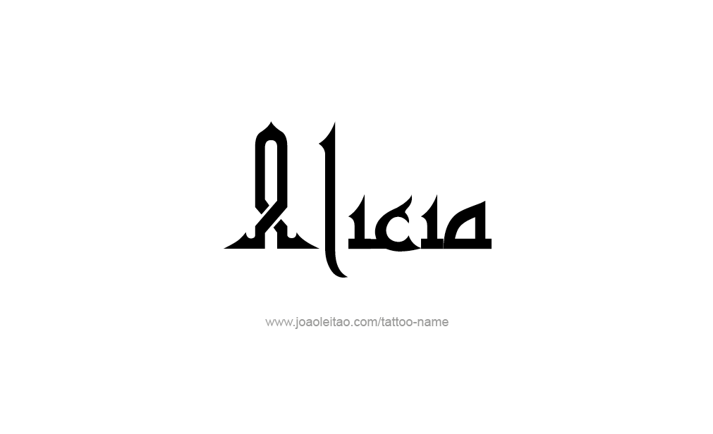 Tattoo Design  Name Alicia   