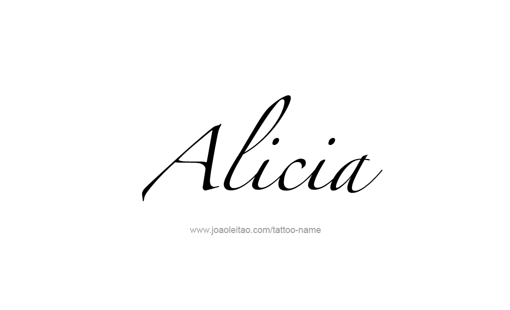 Tattoo Design  Name Alicia   