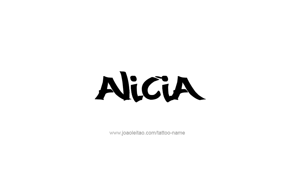 Tattoo Design  Name Alicia   