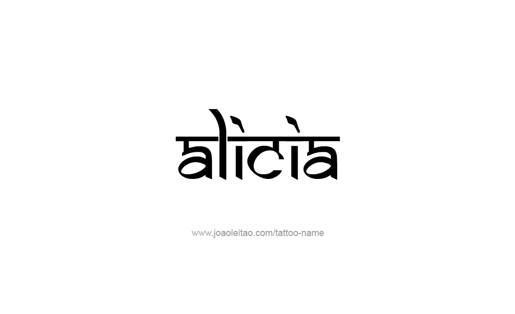 Tattoo Design  Name Alicia   