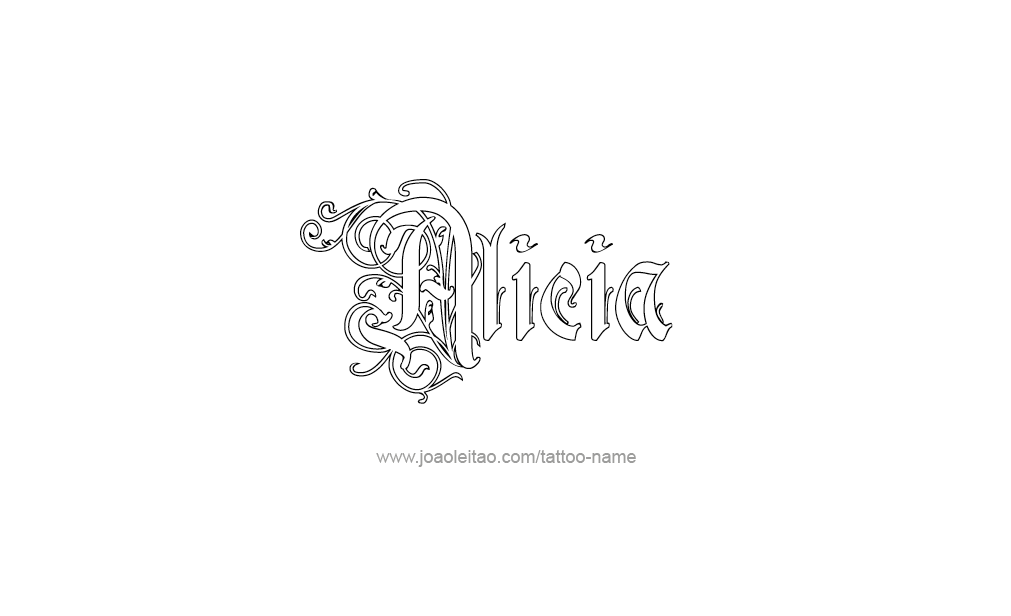 Tattoo Design  Name Alicia   