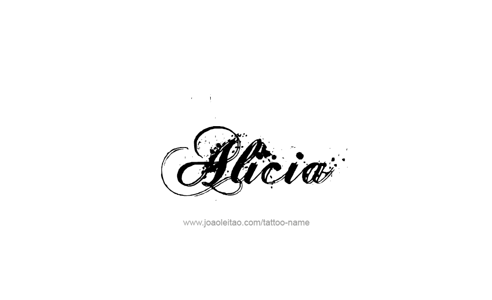 Tattoo Design  Name Alicia   