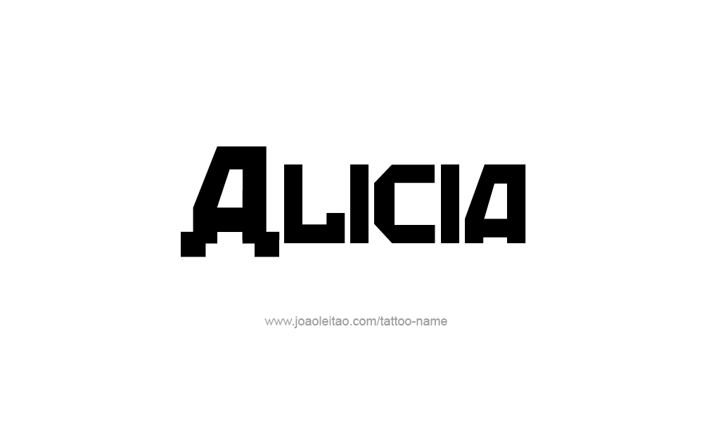 Tattoo Design  Name Alicia   
