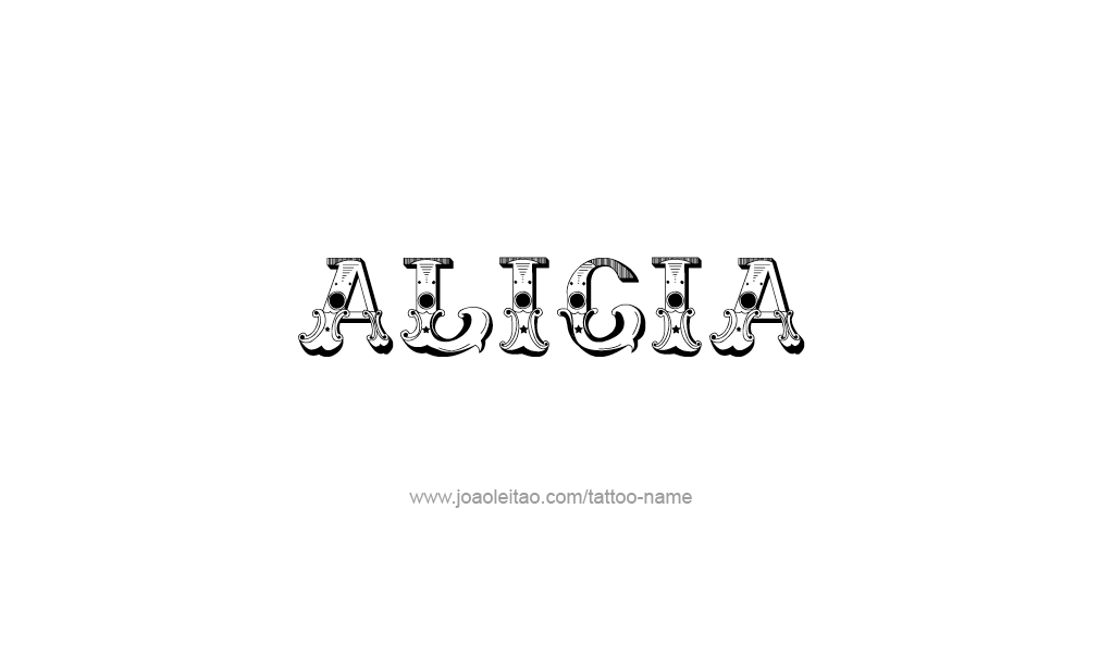 Tattoo Design  Name Alicia   