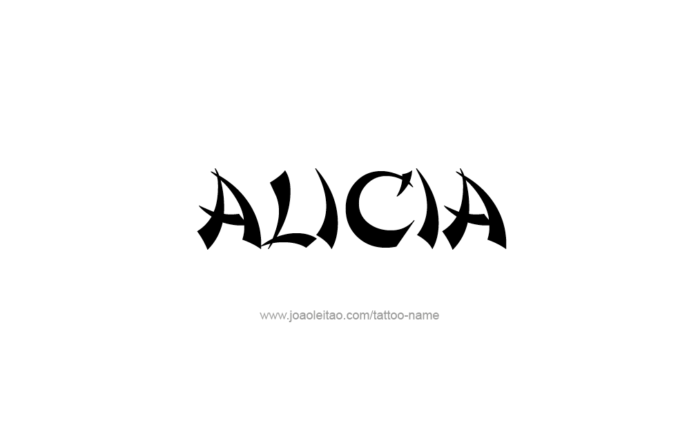 Tattoo Design  Name Alicia