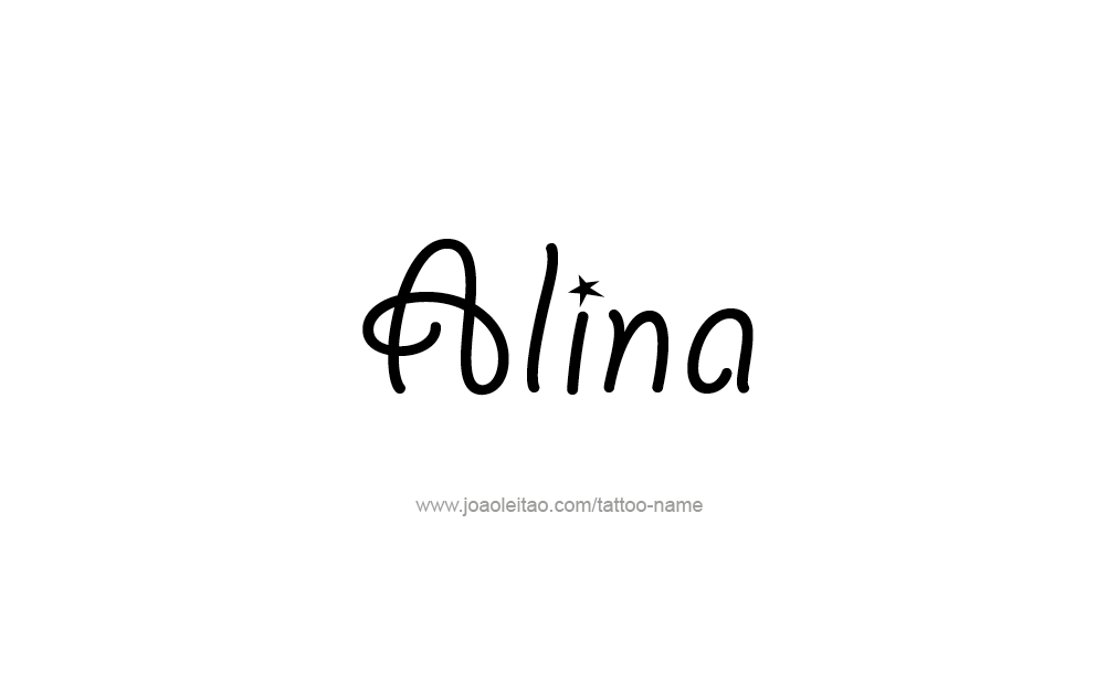 Tattoo Design  Name Alina   