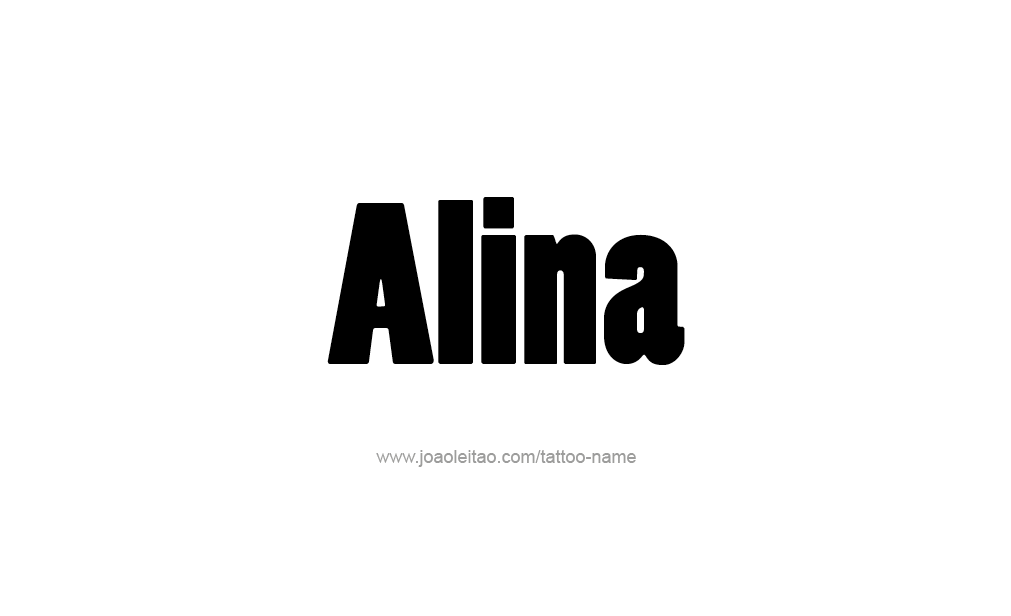 Tattoo Design  Name Alina   