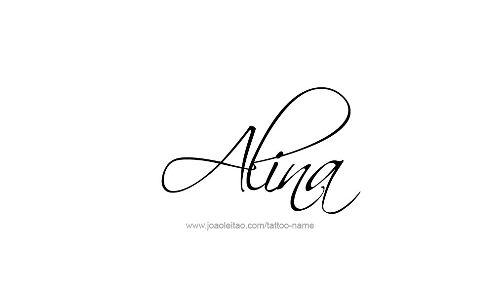 Tattoo Design  Name Alina   