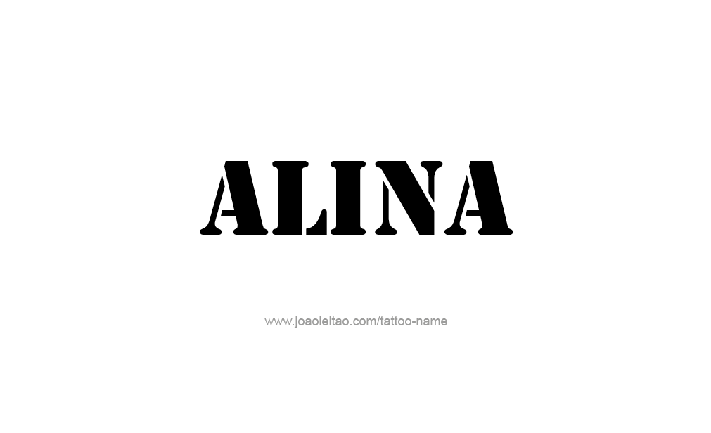 Tattoo Design  Name Alina   