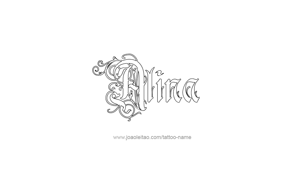 Tattoo Design  Name Alina   