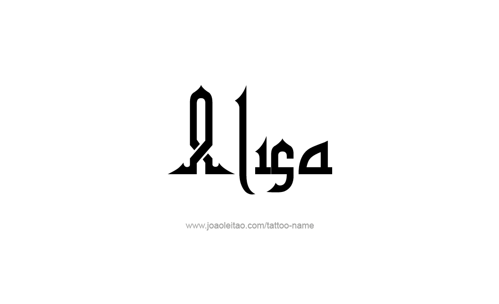 Tattoo Design  Name Alisa   