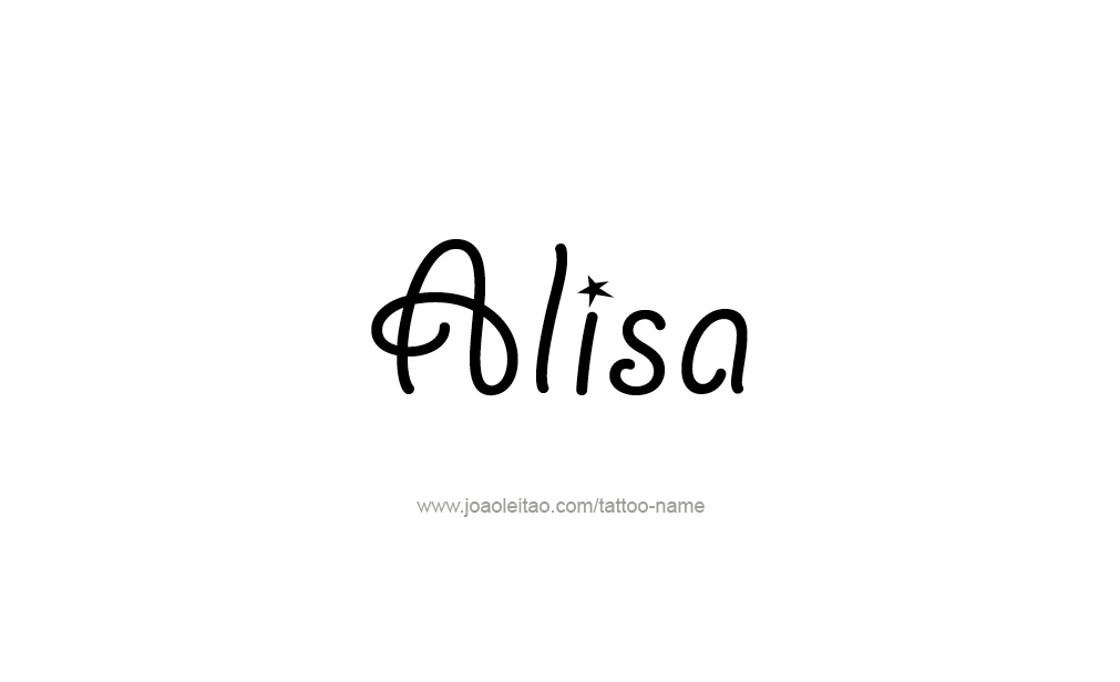 Tattoo Design  Name Alisa   