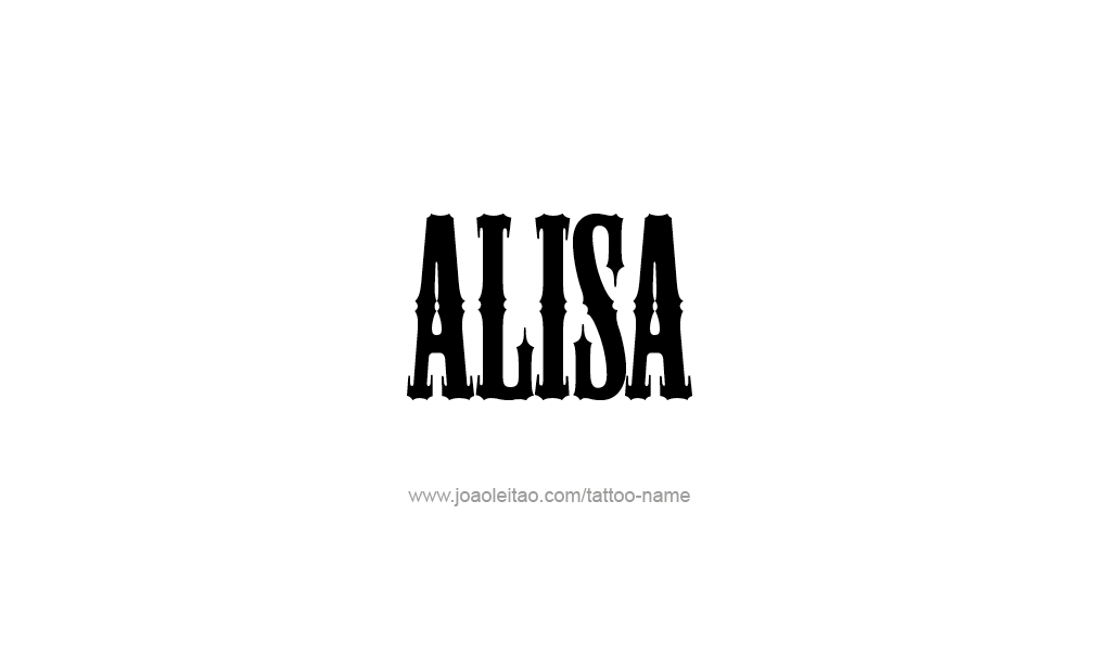 Tattoo Design  Name Alisa   