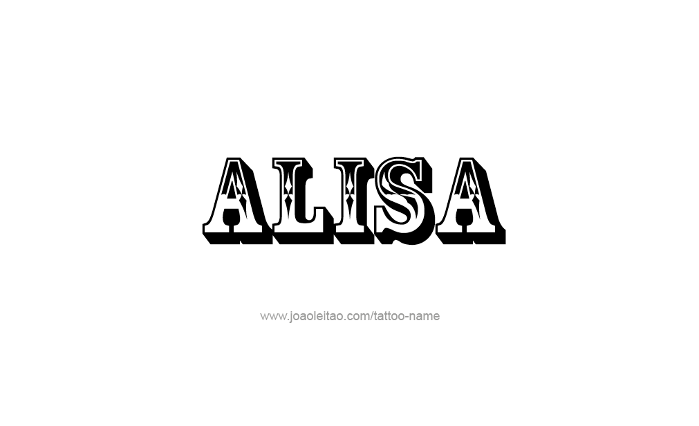 Tattoo Design  Name Alisa   