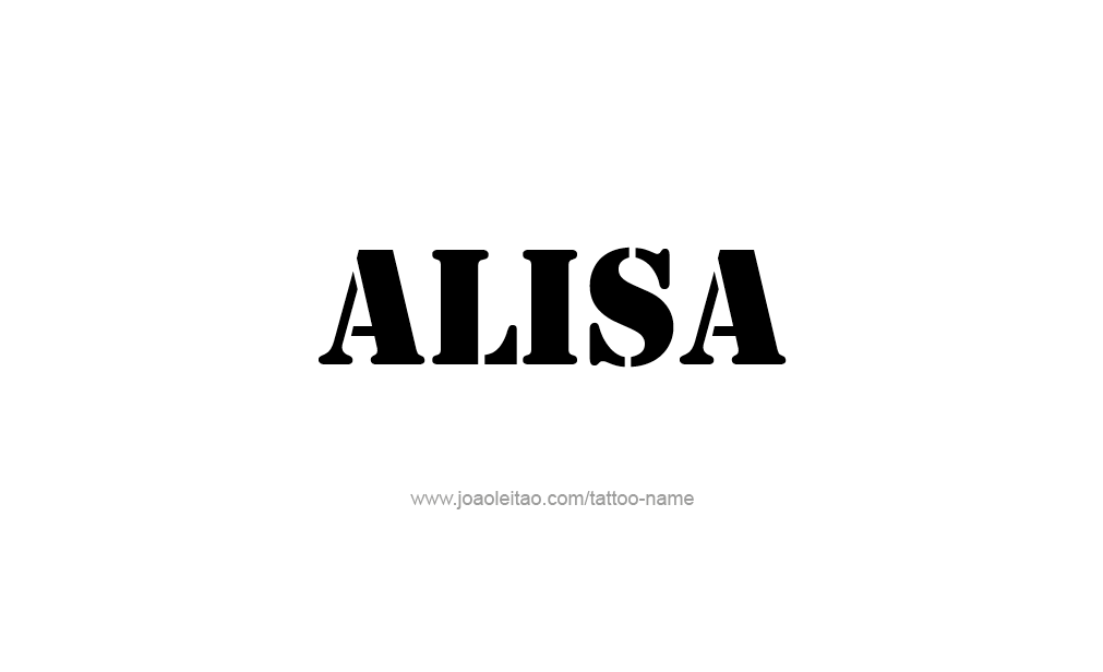 Tattoo Design  Name Alisa   