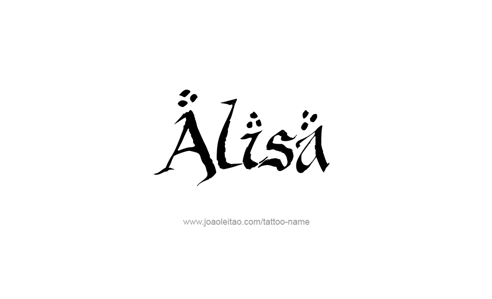 Tattoo Design  Name Alisa   