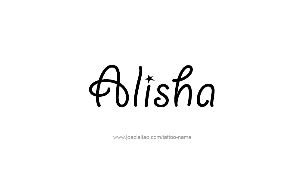 Tattoo Design  Name Alisha   