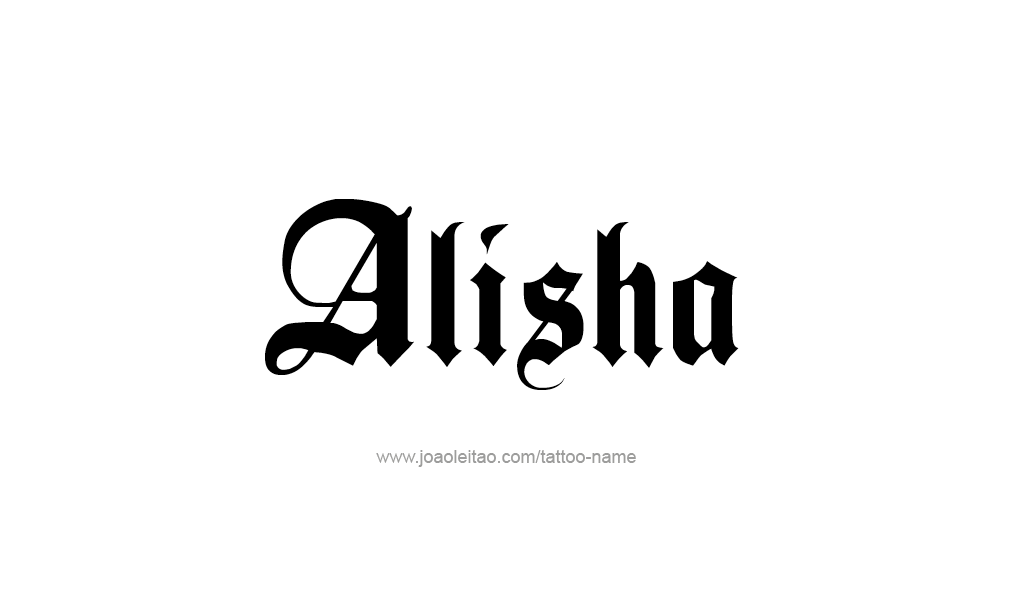 Tattoo Design  Name Alisha   