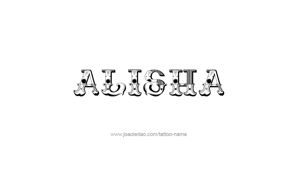 Tattoo Design  Name Alisha   