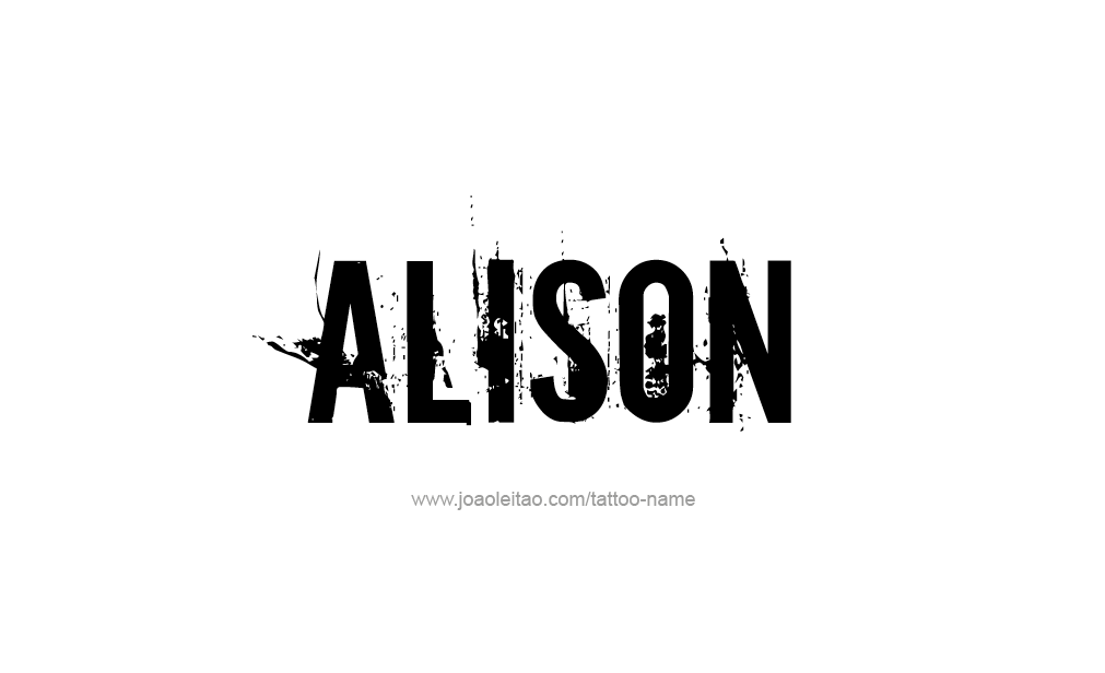 Alison Name Tattoo Designs