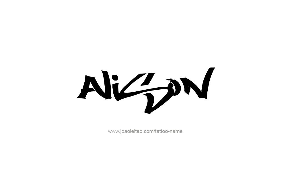 Tattoo Design  Name Alison   