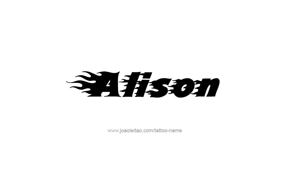 Tattoo Design  Name Alison   