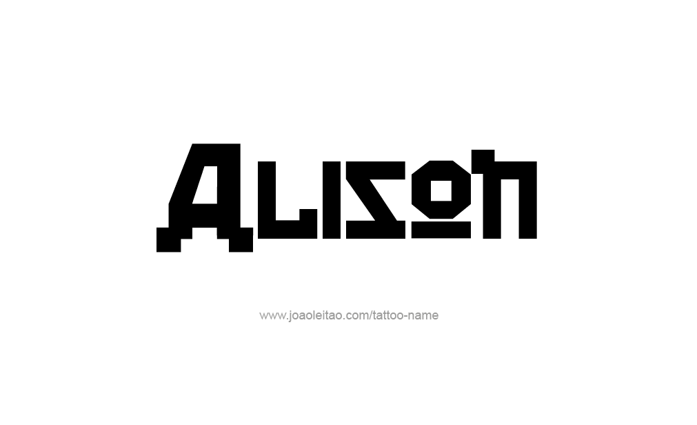 Tattoo Design  Name Alison   